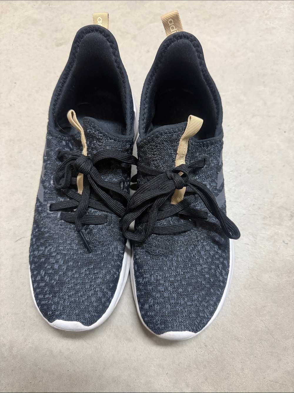 Black Knit Athletic Sneakers with